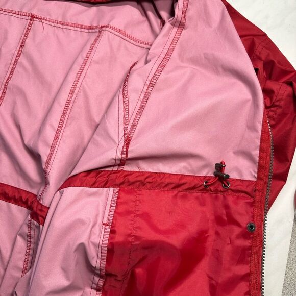 Woolrich Red Raincoat, Lightweight, Hooded, Zipper & Button Closure, Women's XXL - Picture 13 of 16